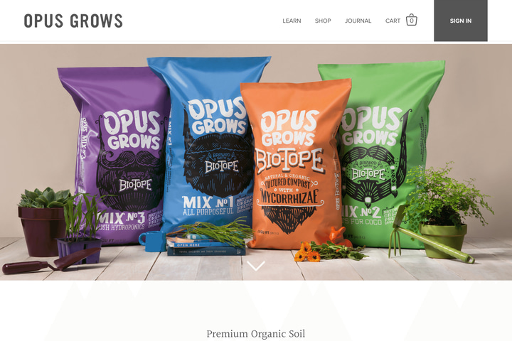 Opus Grows website preview